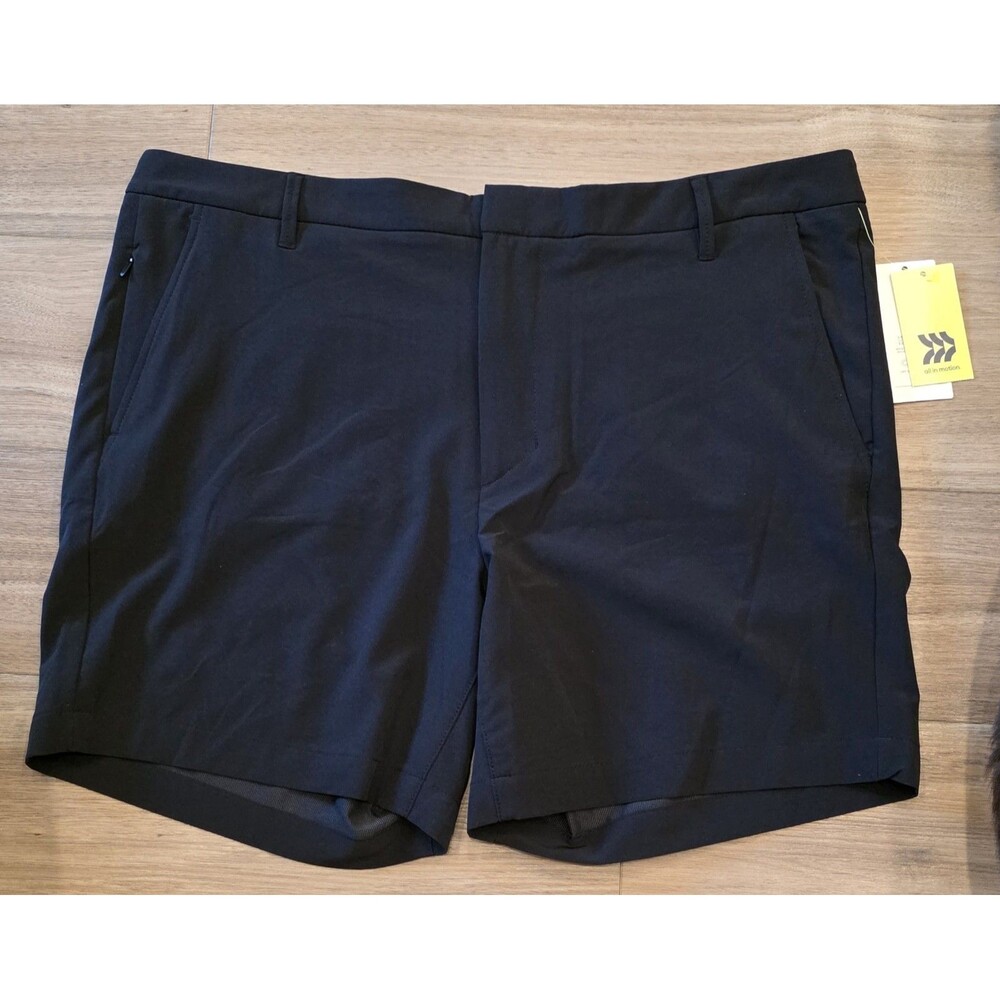 All In Motion Men's 7" Golf Shorts UPF 50+ Moisture Wicking Size 40 Black - NEW